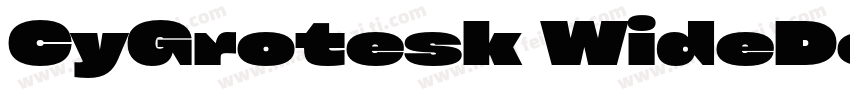 CyGrotesk WideDemi字体转换